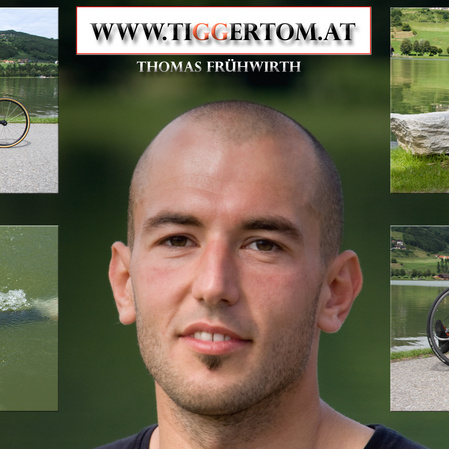 Auf dem Bild sehen Sie Thomas Frühwirth, Ironman Weltrekordhalter als Rollstuhlsportler